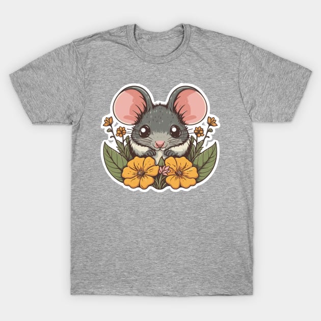 Cute Field Mouse T-Shirt by Tezatoons